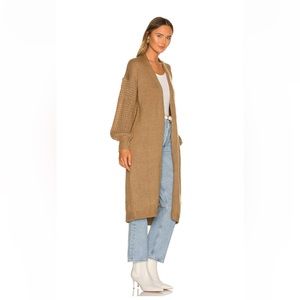 Tularosa long camel cardigan, size S